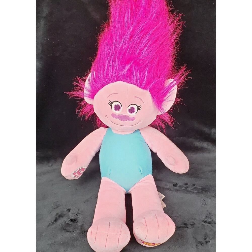 Dreamworks Trolls 21" Poppy Build A Bear Workshop Plush Stuffed Pink/Blue